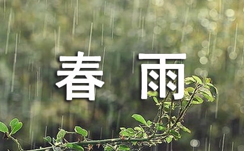 春雨的優美詩句